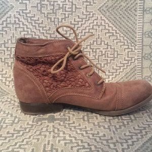 crochet detailed booties